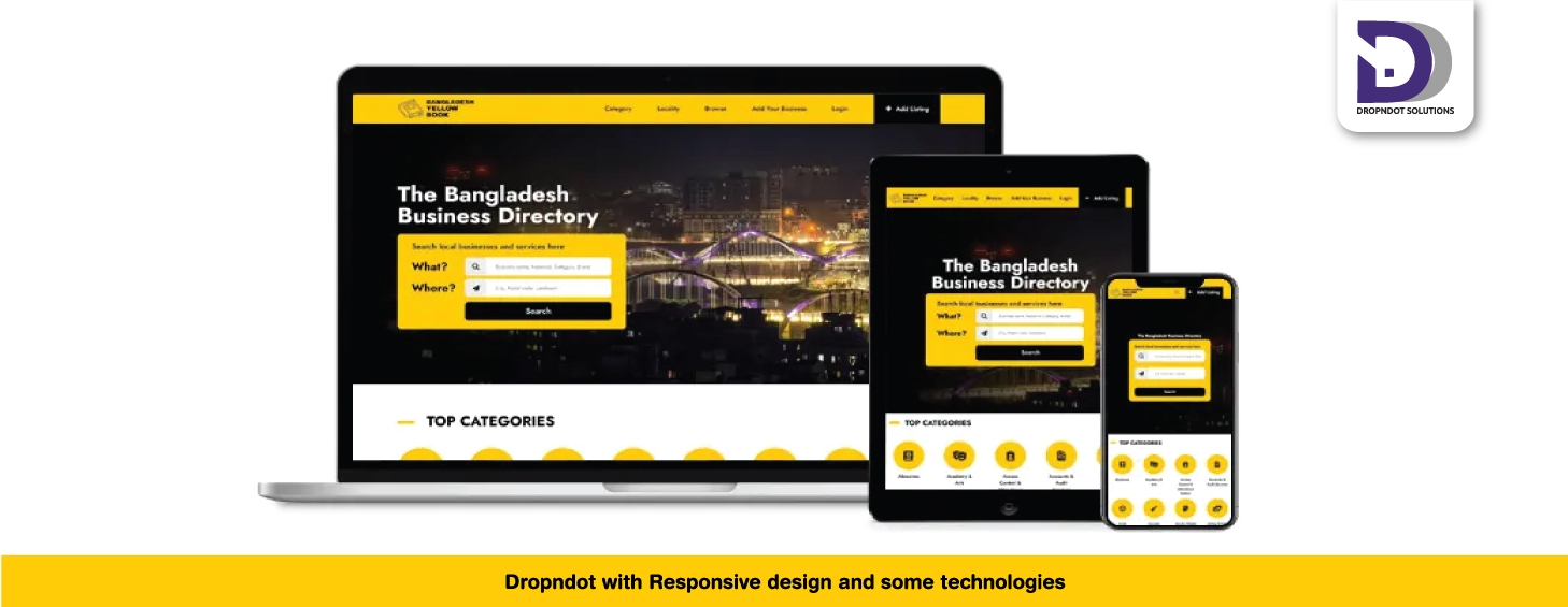 Dropndot with Responsive design and some technologies