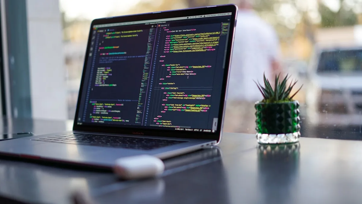 Developer writing PHP code for a web application