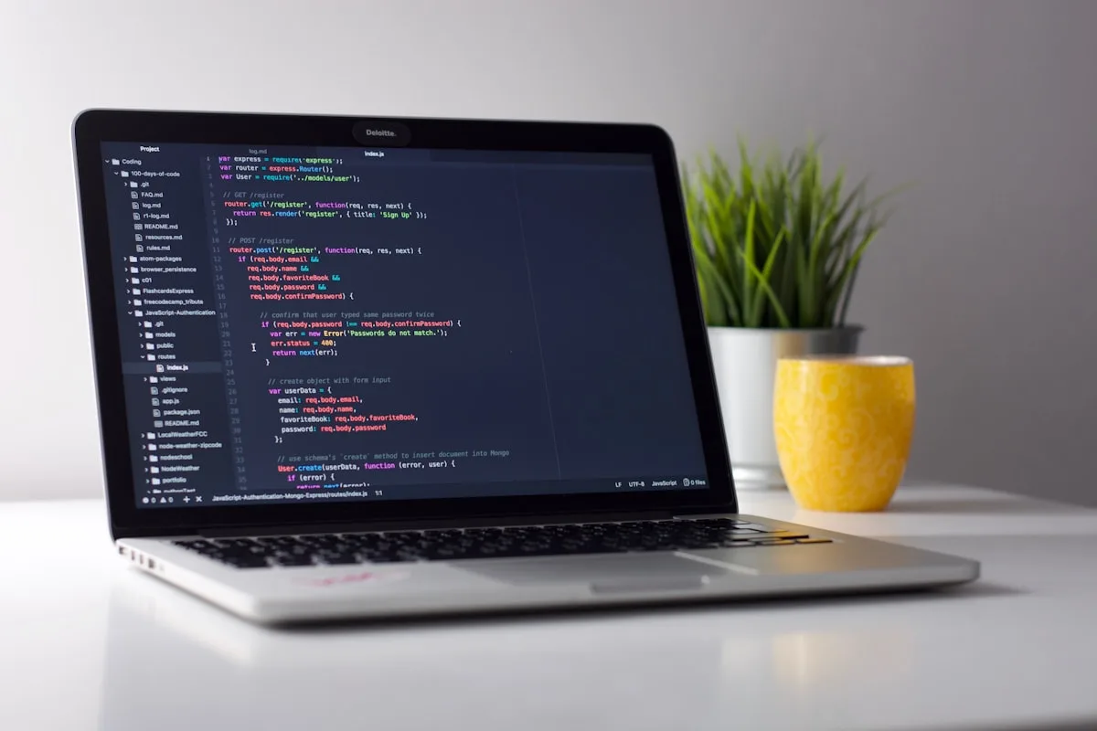 Developer writing C# and ASP.NET Core code
