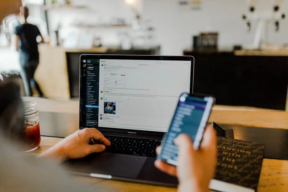 Marketer reviewing email campaign analytics